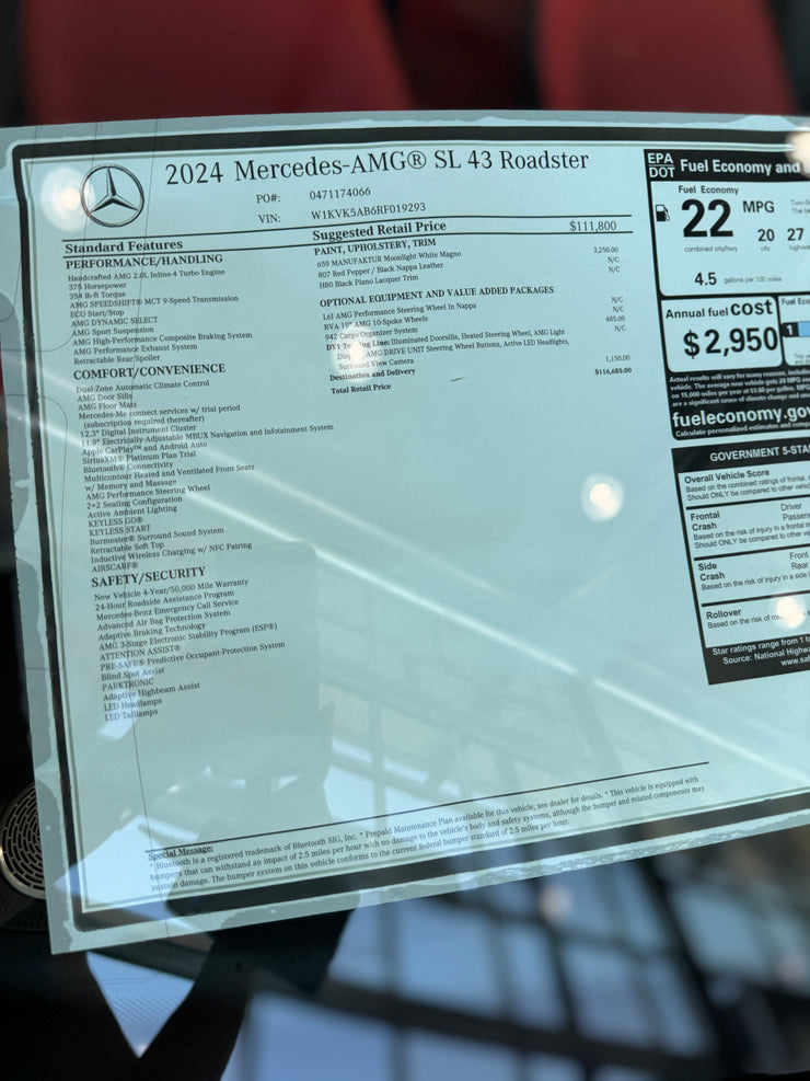 2024 Mercedes-Benz SL 43 AMG Convertible